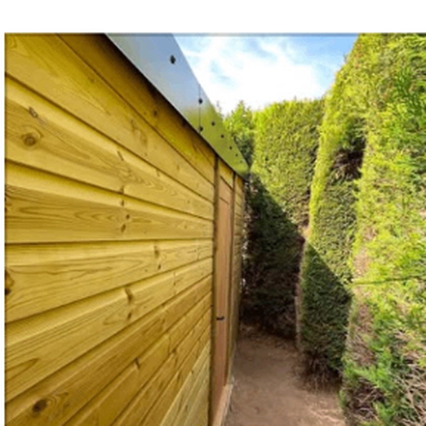 Timber cladding on a bespoke garden structure